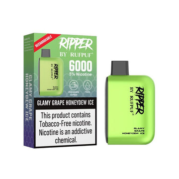RIPPER GLAMY GRAPE HONEYDEW DISPOSABLE -  6000 PUFFS